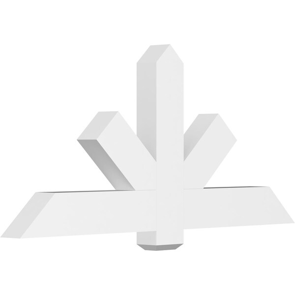 Ekena Millwork Kennewick Architectural Grade PVC Gable Bracket, 60"W x 27 1/2"H x 4"D x 6"F, 11/12 Pitch GBP060X28X0406KEN00 - main